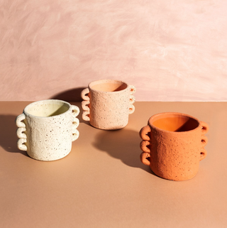 TRIPLE HANDLE PLANTER - PEACH