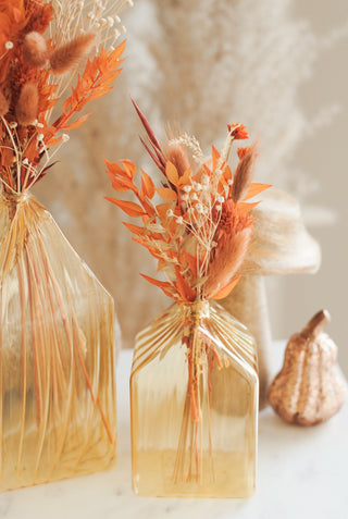 Autumn House Vases Large & Small w/ Flowers II