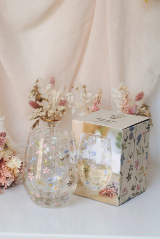 Wildflower Floral Glass