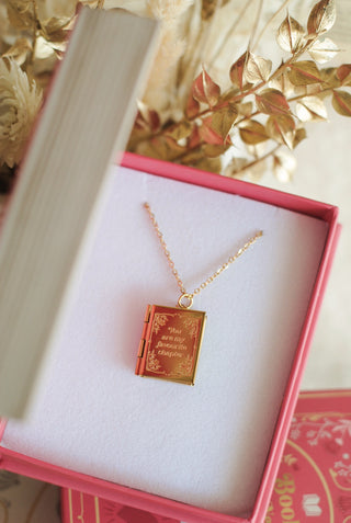 Book Locket Necklace in Giftbox