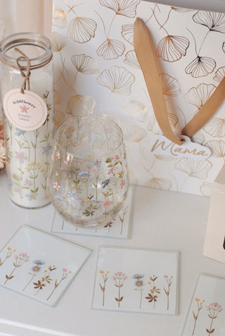 Wildflower Floral Glass