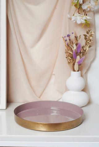 Lila & Gold Tray (25cm)