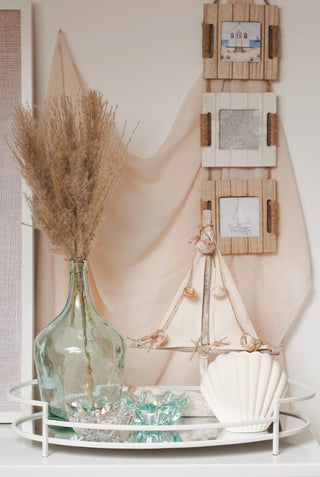 Blue Bottlevase with Pampas