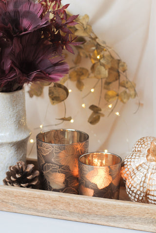 Golden Autumn Tealight Holder Small
