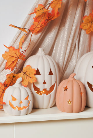 Terracotta Pumpkin Small - White