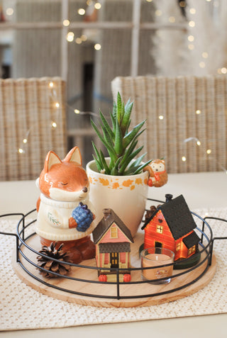 Autumn Planter with Hedgehog