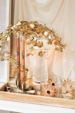 Golden Bow - Dinner Candle Holder