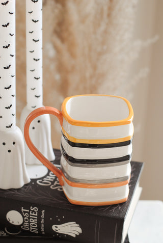 Haunted Library Book Stack Mug