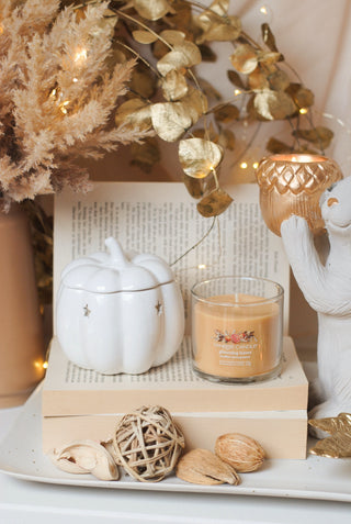 Starry Pumpkin Oil Burner - White