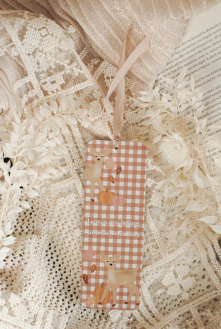 Autumn is Calling Bookmark with Satin Ribbon