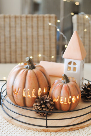 Welcome Pumpkin Orange Small