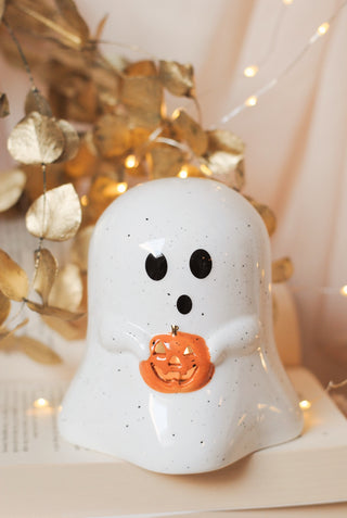 Boo with Pumpkin - Tealight Holder