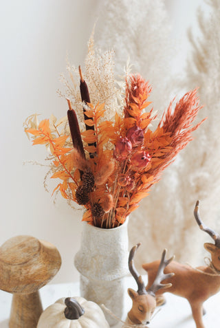 Autumn Dried Flowers & Vase