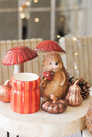 Hedgehog with Red Mushroom