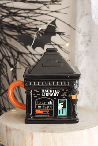 Haunted Library Mug with Lid