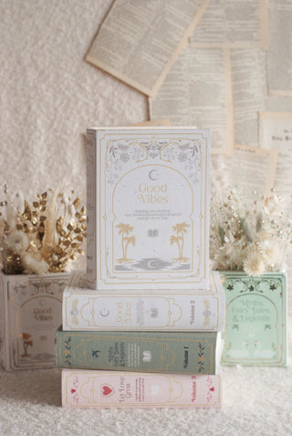 White & Gold - Book Storage Box