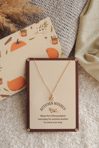Pumpkin Necklace & Card