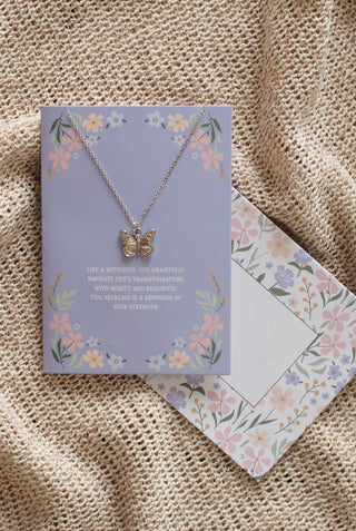 Butterfly Necklace & Card