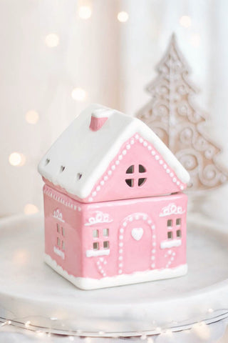 Pink Gingerbread House Oil Burner