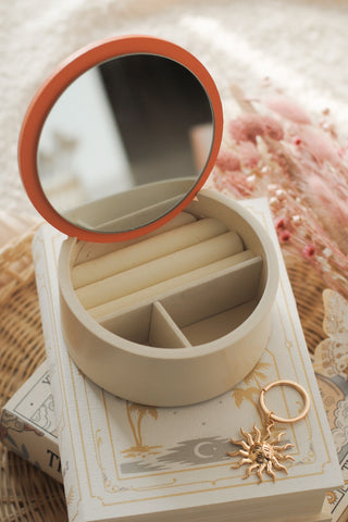 Sun Jewellery Storage Box with Mirror