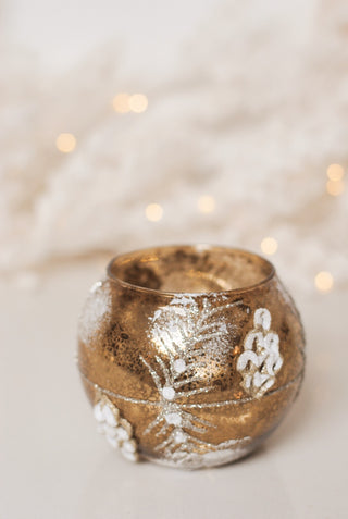 CHRISTMAS GLOW - TEALIGHT HOLDER GOLD