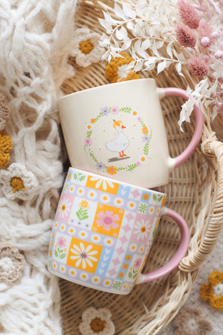 Floral Duckie Mug