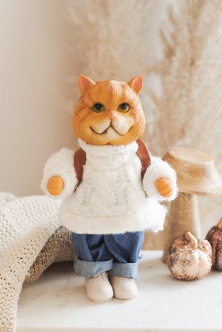 Cat in Sweater Orange