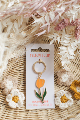 Tulip Keyring - Yellow
