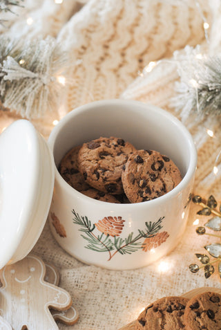 Winter Ceramic Storage Jar