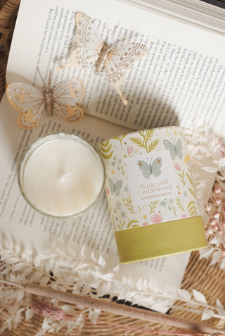 Floral Butterfly Candle