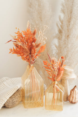 Autumn House Vases Large & Small w/ Flowers II