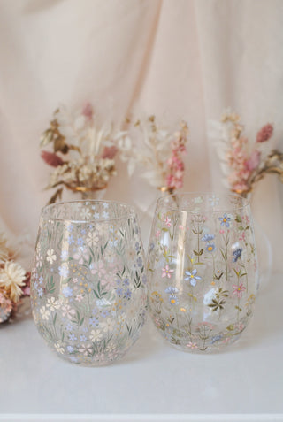 Wildflower Floral Glass