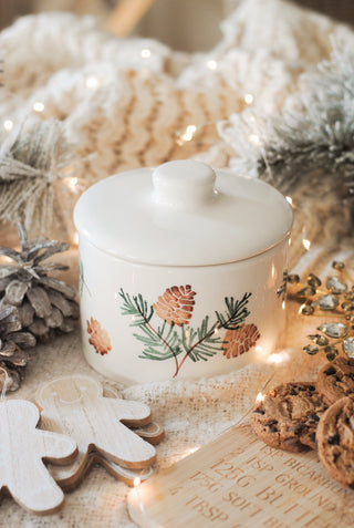 Winter Ceramic Storage Jar