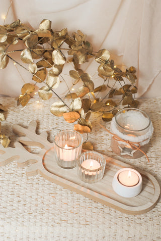 Deer Tray & Tealight Holders Set