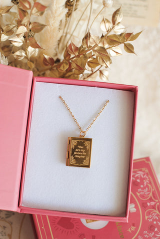 Book Locket Necklace in Giftbox