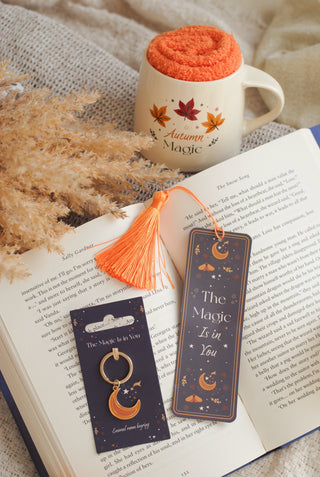 Autumn Magic Moon Keyring