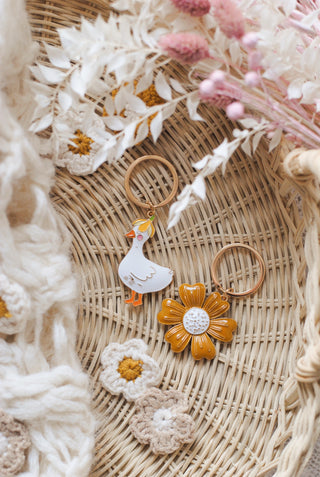 Floral Duckie Keyring