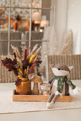 Set of Autumn Vase with Flowers & Little Vase II
