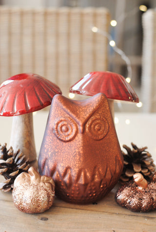 Owl with LED Light - Orange