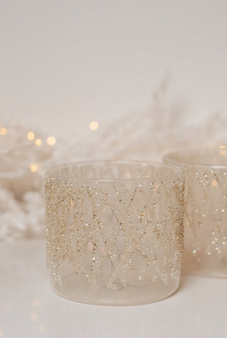 PEARLY CHAMPAGNE TEALIGHT HOLDER