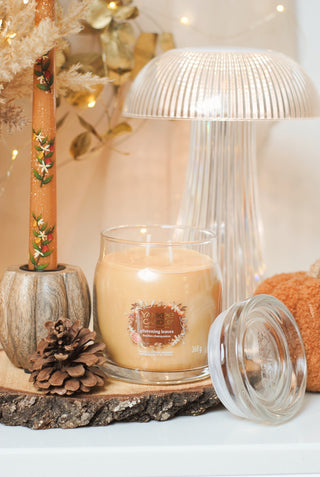 Wooden Pumpkin Dinner Candle Holder