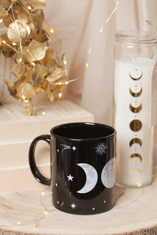 Triple Moon Phases - Black Mug