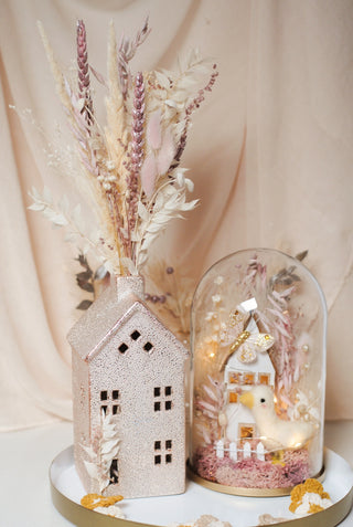 Stolp met Flowers & Led Light
