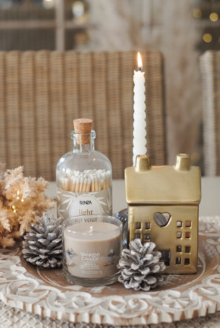 GOLD TEALIGHT HOUSE