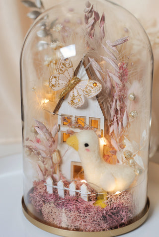 Stolp met Flowers & Led Light