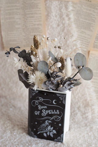Book of Spells - Book Vase & Dried Flowers