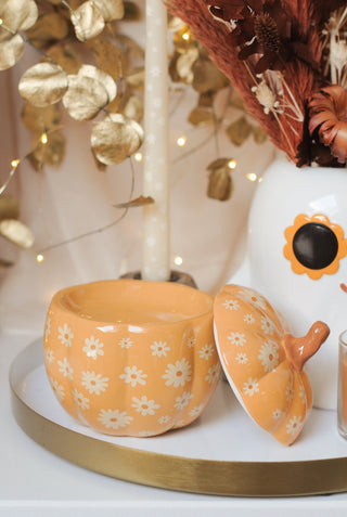 Floral Pumpkin Wax & Oil Burner