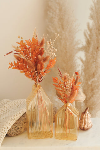 Autumn House Vases Large & Small w/ Flowers II