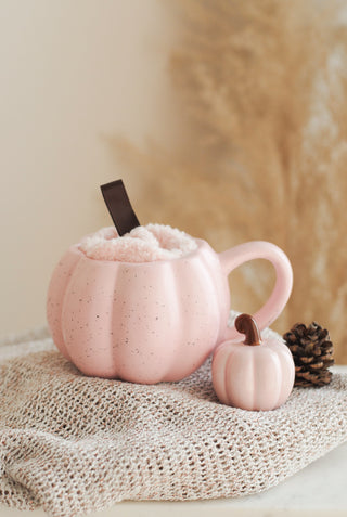 Pink Pumpkin Mug & Socks Set