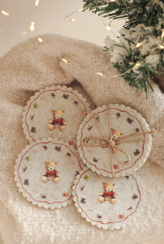 Teddy's Delight Coaster I - Set van 4
